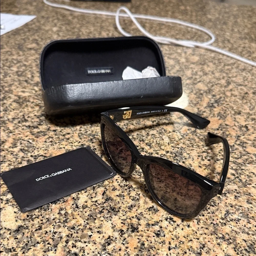 Dolce & Gabbana Black and Gold Sunglasses